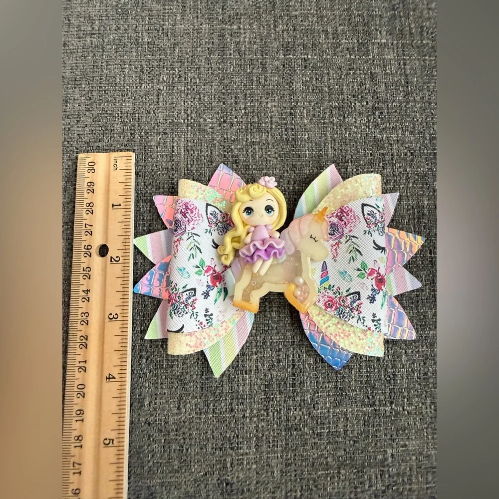 Hand Crafted Pastel Princess Doll Hair Bow